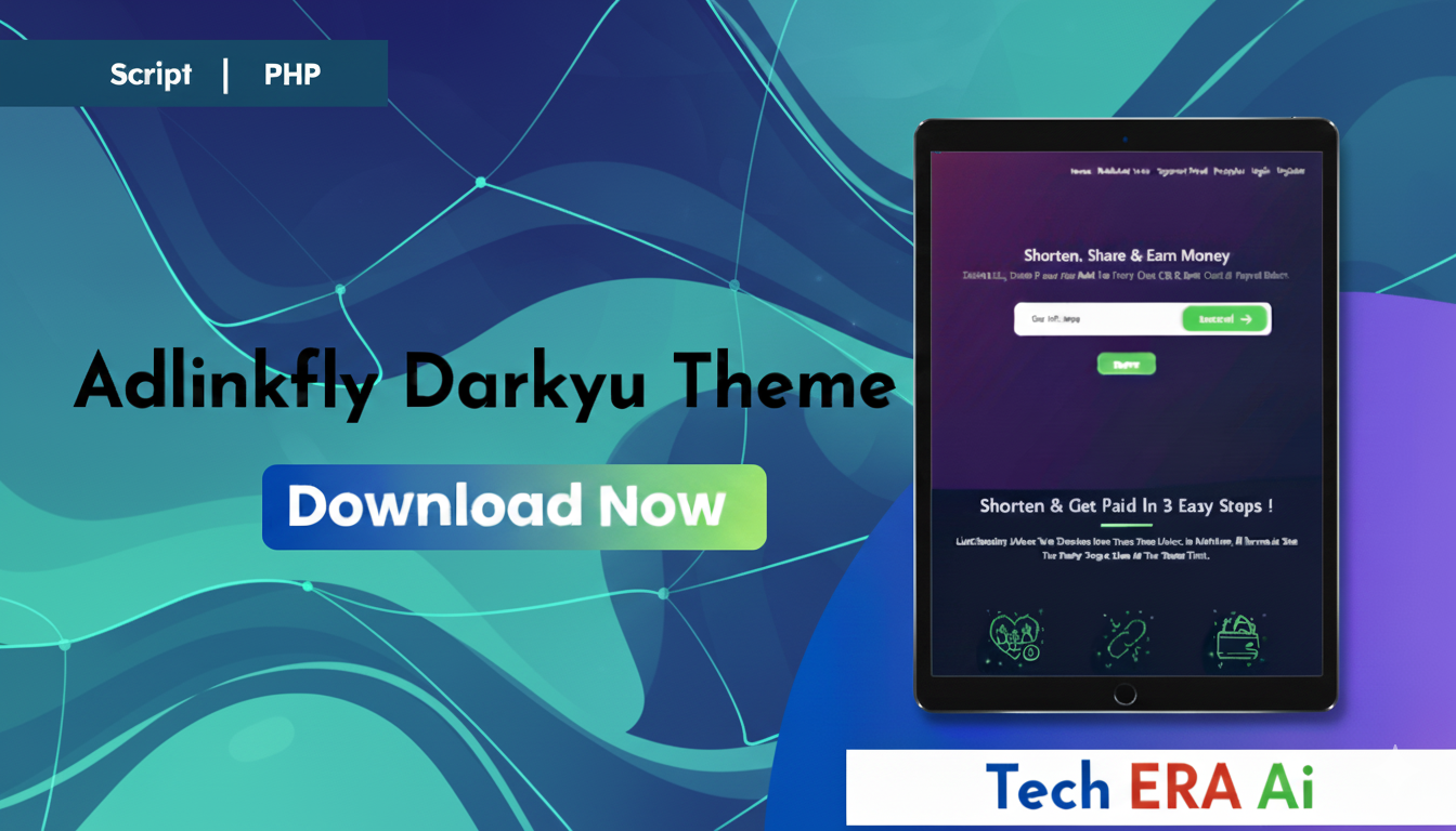 Adlinkfly Darkyu Theme For Shortner Url